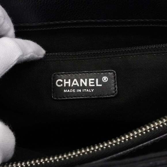 CHANEL Black Caviar Leather Tote Bag - Picture 5 of 16